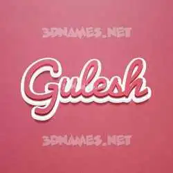 gulesh in Red Scribble style - 3D name wallpaper