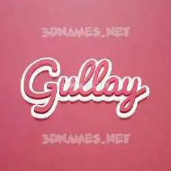 gullay in Red Scribble style - 3D name wallpaper