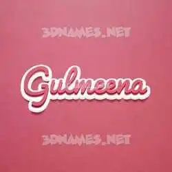 gulmeena in Red Scribble style - 3D name wallpaper