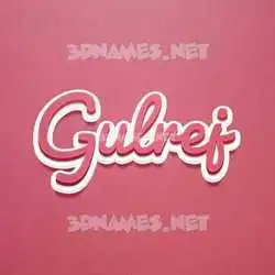 gulrej in Red Scribble style - 3D name wallpaper