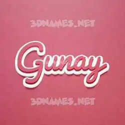 gunay in Red Scribble style - 3D name wallpaper