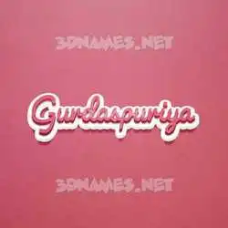 gurdaspuriya in Red Scribble style - 3D name wallpaper