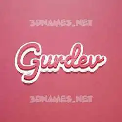 gurdev in Red Scribble style - 3D name wallpaper