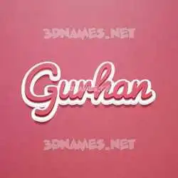 gurhan in Red Scribble style - 3D name wallpaper