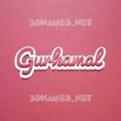 gurkamal in Red Scribble style - 3D name wallpaper