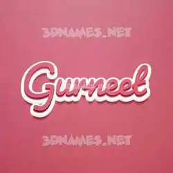 gurneet in Red Scribble style - 3D name wallpaper