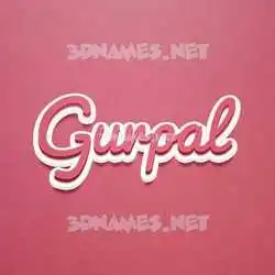 gurpal in Red Scribble style - 3D name wallpaper