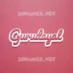 gurudayal in Red Scribble style - 3D name wallpaper