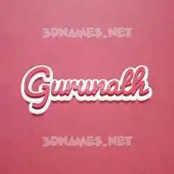 gurunath in Red Scribble style - 3D name wallpaper