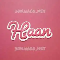 haan in Red Scribble style - 3D name wallpaper