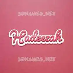 hadeezah in Red Scribble style - 3D name wallpaper