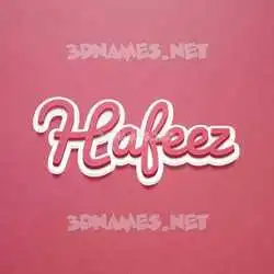 hafeez in Red Scribble style - 3D name wallpaper