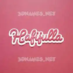 hafijulla in Red Scribble style - 3D name wallpaper