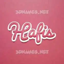 hafis in Red Scribble style - 3D name wallpaper