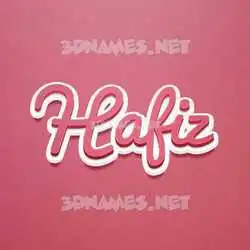hafiz in Red Scribble style - 3D name wallpaper