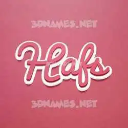 hafs in Red Scribble style - 3D name wallpaper