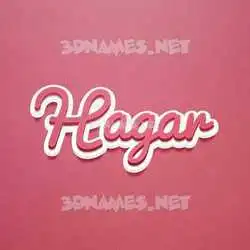 hagar in Red Scribble style - 3D name wallpaper