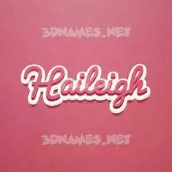 haileigh in Red Scribble style - 3D name wallpaper