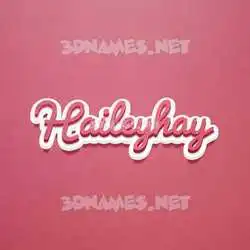 haileyhay in Red Scribble style - 3D name wallpaper