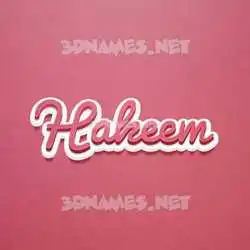 hakeem in Red Scribble style - 3D name wallpaper