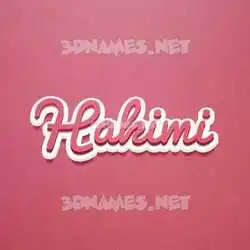 hakimi in Red Scribble style - 3D name wallpaper