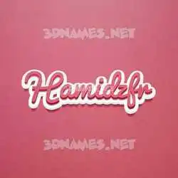 hamidzfr in Red Scribble style - 3D name wallpaper