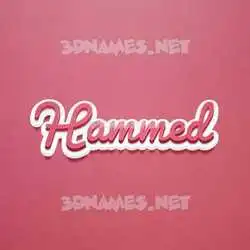hammed in Red Scribble style - 3D name wallpaper