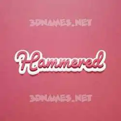 hammered in Red Scribble style - 3D name wallpaper