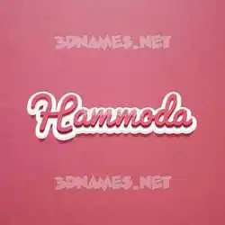 hammoda in Red Scribble style - 3D name wallpaper