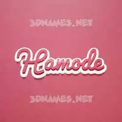 hamode in Red Scribble style - 3D name wallpaper