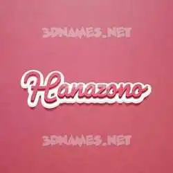 hanazono in Red Scribble style - 3D name wallpaper