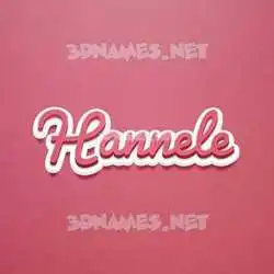 hannele in Red Scribble style - 3D name wallpaper