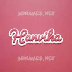 hanvika in Red Scribble style - 3D name wallpaper