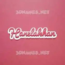 hanzlakhan in Red Scribble style - 3D name wallpaper