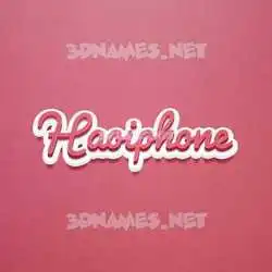 haoiphone in Red Scribble style - 3D name wallpaper