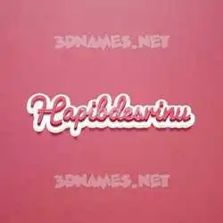 hapibdesrinu in Red Scribble style - 3D name wallpaper