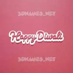 happy diwali in Red Scribble style - 3D name wallpaper