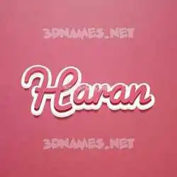 haran in Red Scribble style - 3D name wallpaper