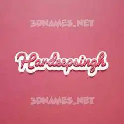 hardeepsingh in Red Scribble style - 3D name wallpaper