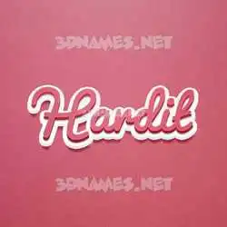 hardit in Red Scribble style - 3D name wallpaper