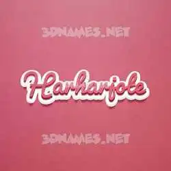 harharjote in Red Scribble style - 3D name wallpaper