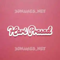 hari prasad in Red Scribble style - 3D name wallpaper