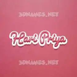 hari priya in Red Scribble style - 3D name wallpaper