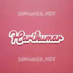 harikumar in Red Scribble style - 3D name wallpaper