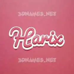 harix in Red Scribble style - 3D name wallpaper