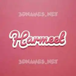 harmeet in Red Scribble style - 3D name wallpaper