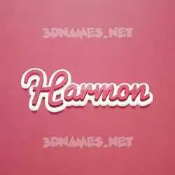 harmon in Red Scribble style - 3D name wallpaper