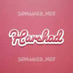 harshad in Red Scribble style - 3D name wallpaper