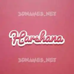 harshana in Red Scribble style - 3D name wallpaper