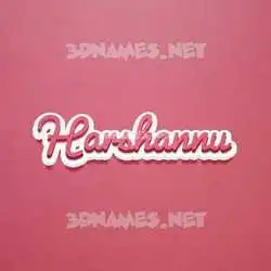 harshannu in Red Scribble style - 3D name wallpaper